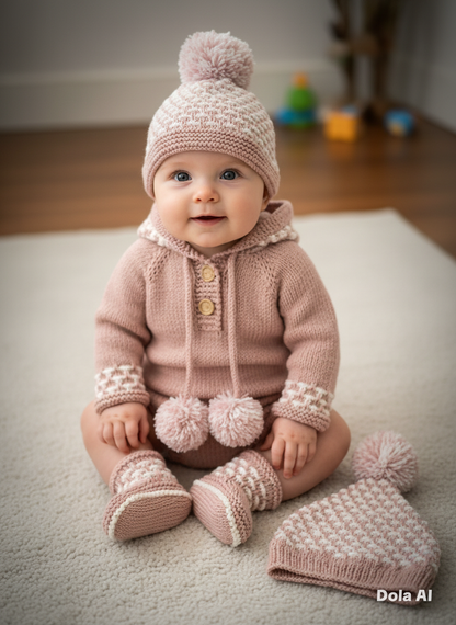 "Holly” Romper Knitting pattern for Reborn doll 16 -22” or 0-3 Month Old Baby