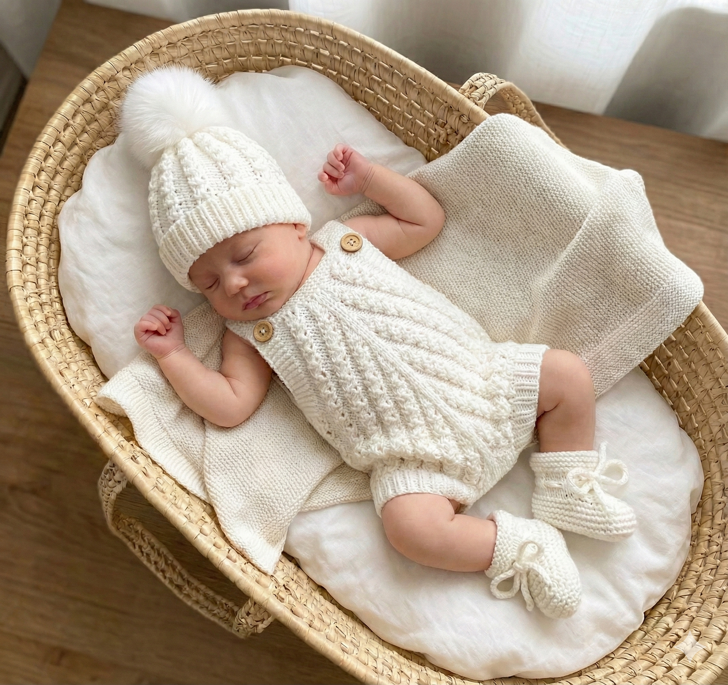 "Lupin” Romper Knitting pattern for Reborn doll 16 -22” or 0-3 Mth Old Baby