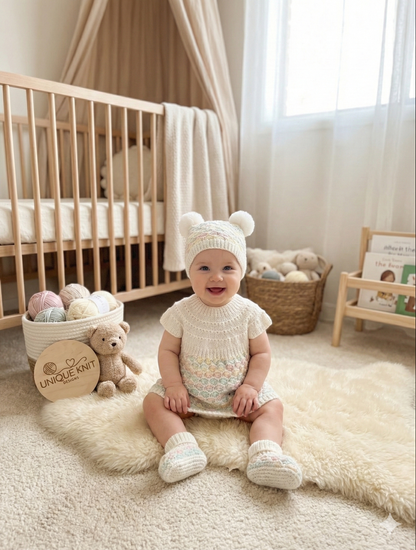 "Bubbles” 3 Piece Knitting pattern set for Reborn doll 16 -22” or 0-3 Month Old Baby