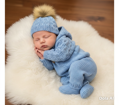 "Dubai” 4 Piece Knitting pattern set for Reborn doll 16 -22” or 0-3 Month Old Baby