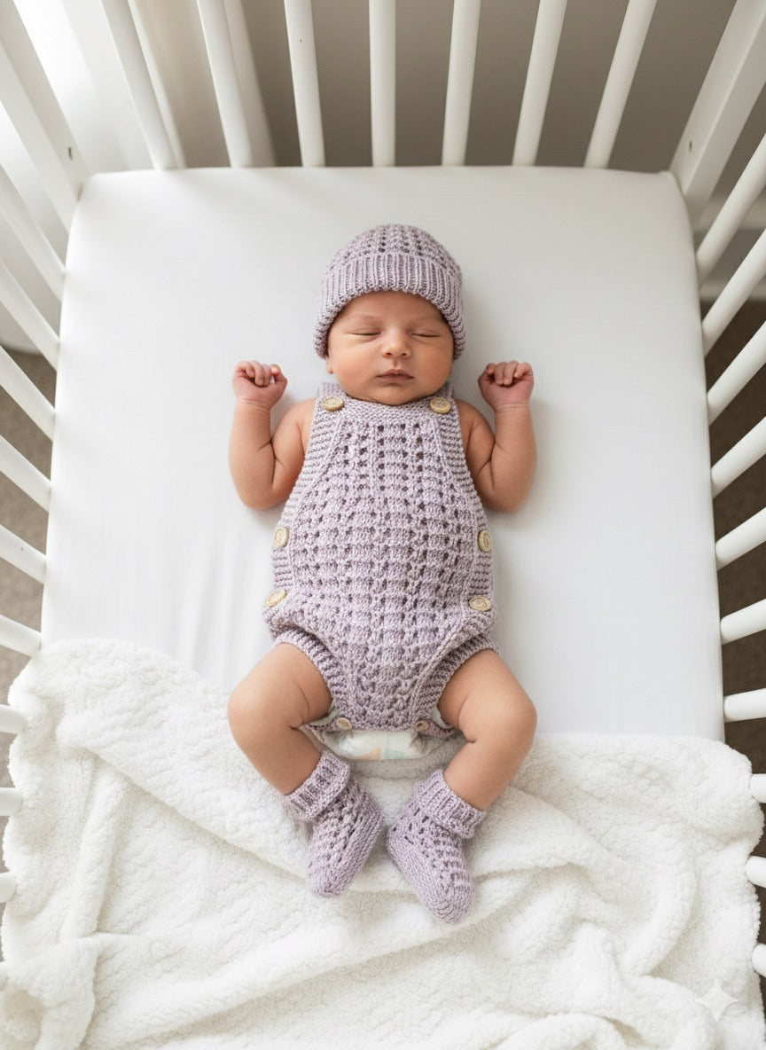 "Autumn” Romper Knitting pattern for Reborn doll 16 -22” or 0-3 Month Old Baby