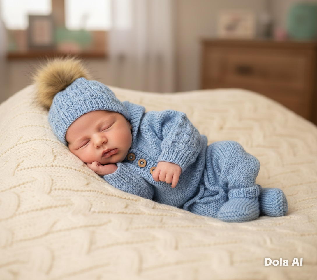 "Dubai” 4 Piece Knitting pattern set for Reborn doll 16 -22” or 0-3 Month Old Baby