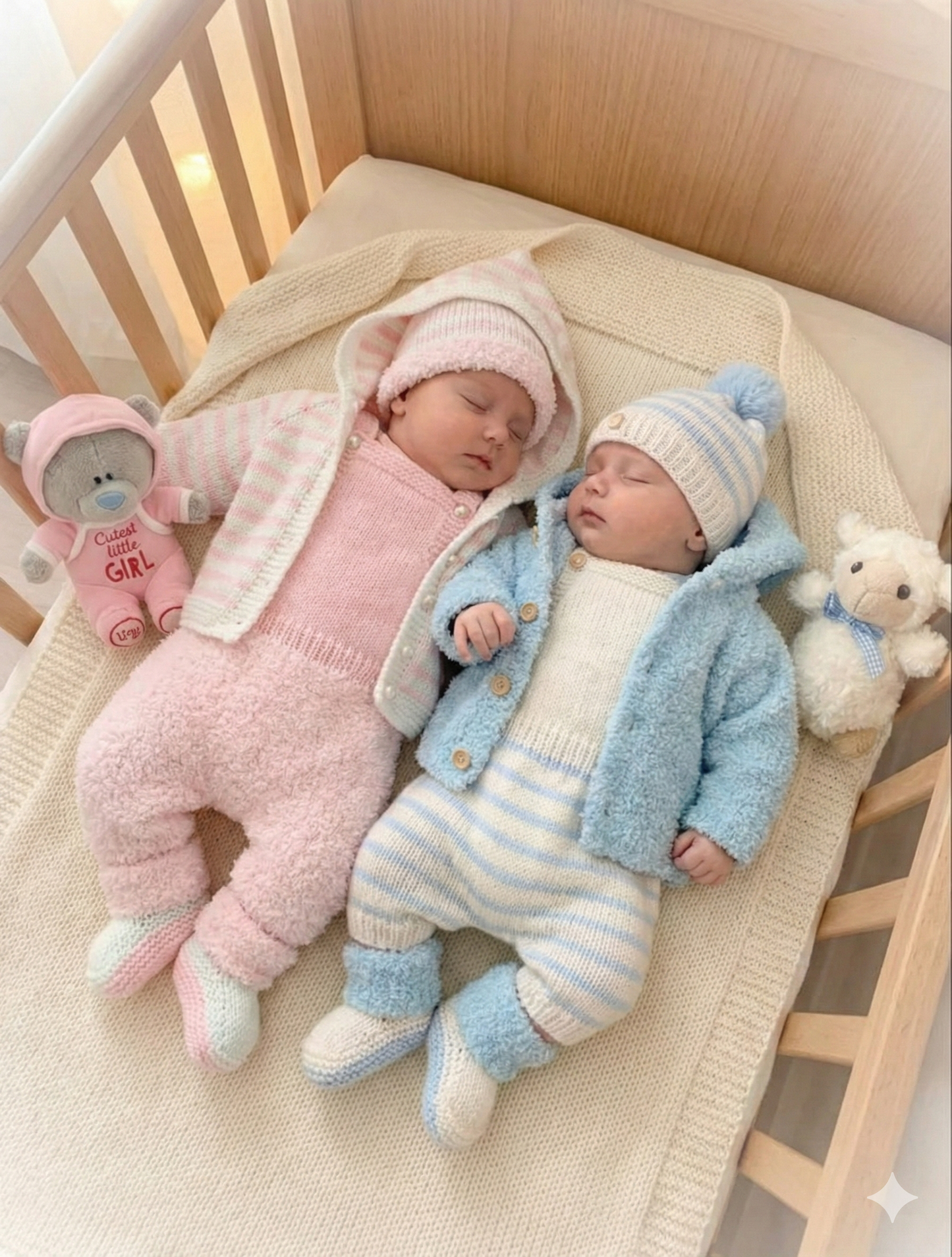 "Topaz” 4 Piece Set Knitting pattern for Reborn doll 18-22” or 0-3 Mth Old Baby
