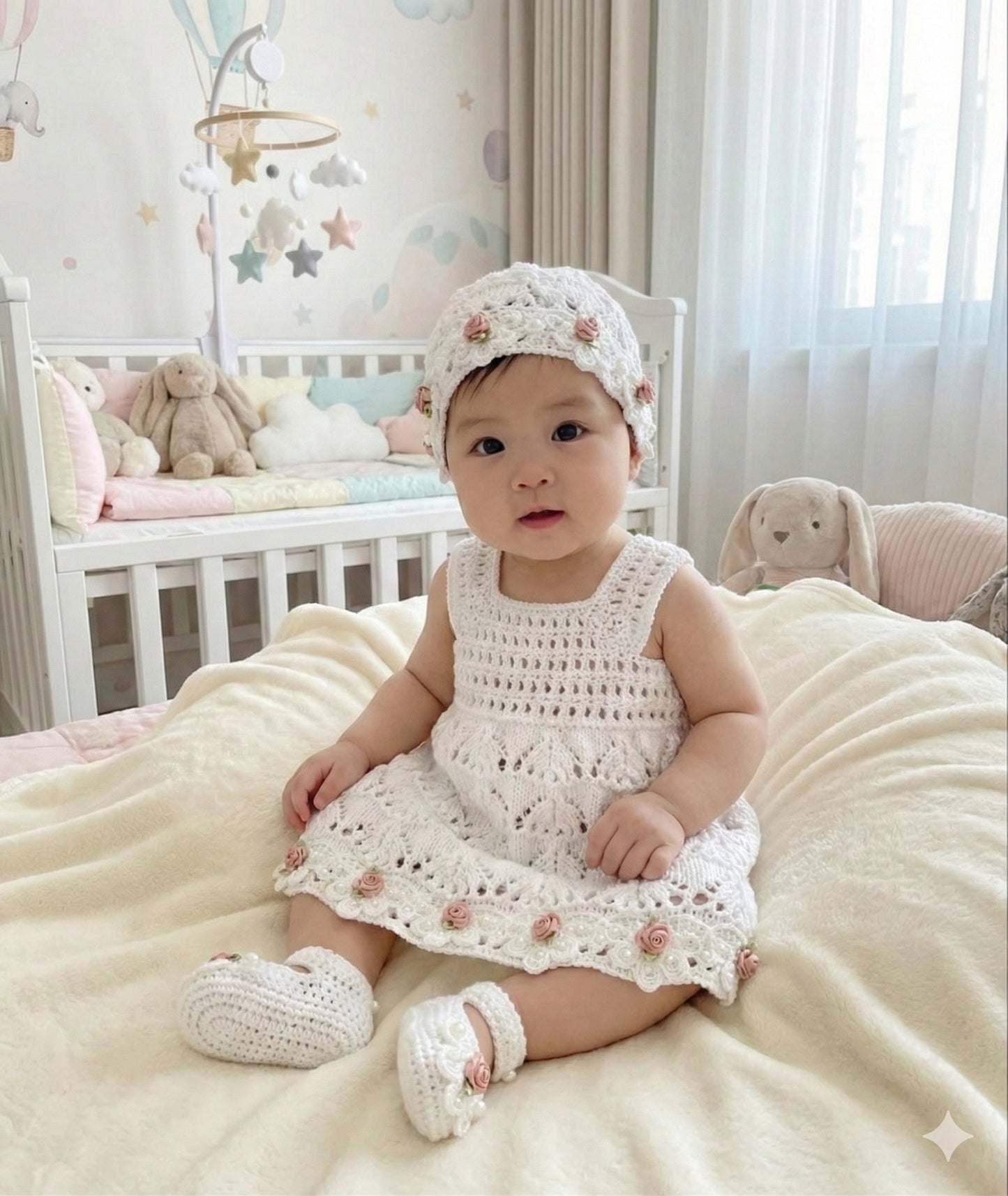 "Summer” 4 Piece Set Knitting pattern for Reborn doll 16-22” or 0-3 Month Old Baby