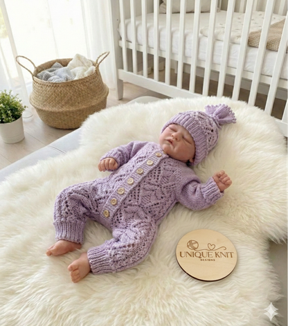 "Honeysuckle” Romper Knitting pattern for Reborn doll 16 -22” or 0-3 Mth Old Baby