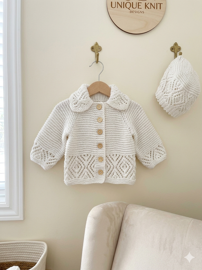 "Sapphire” 3 piece Knitting pattern set for Reborn doll 16 -22” or 0-3 Month Old Baby