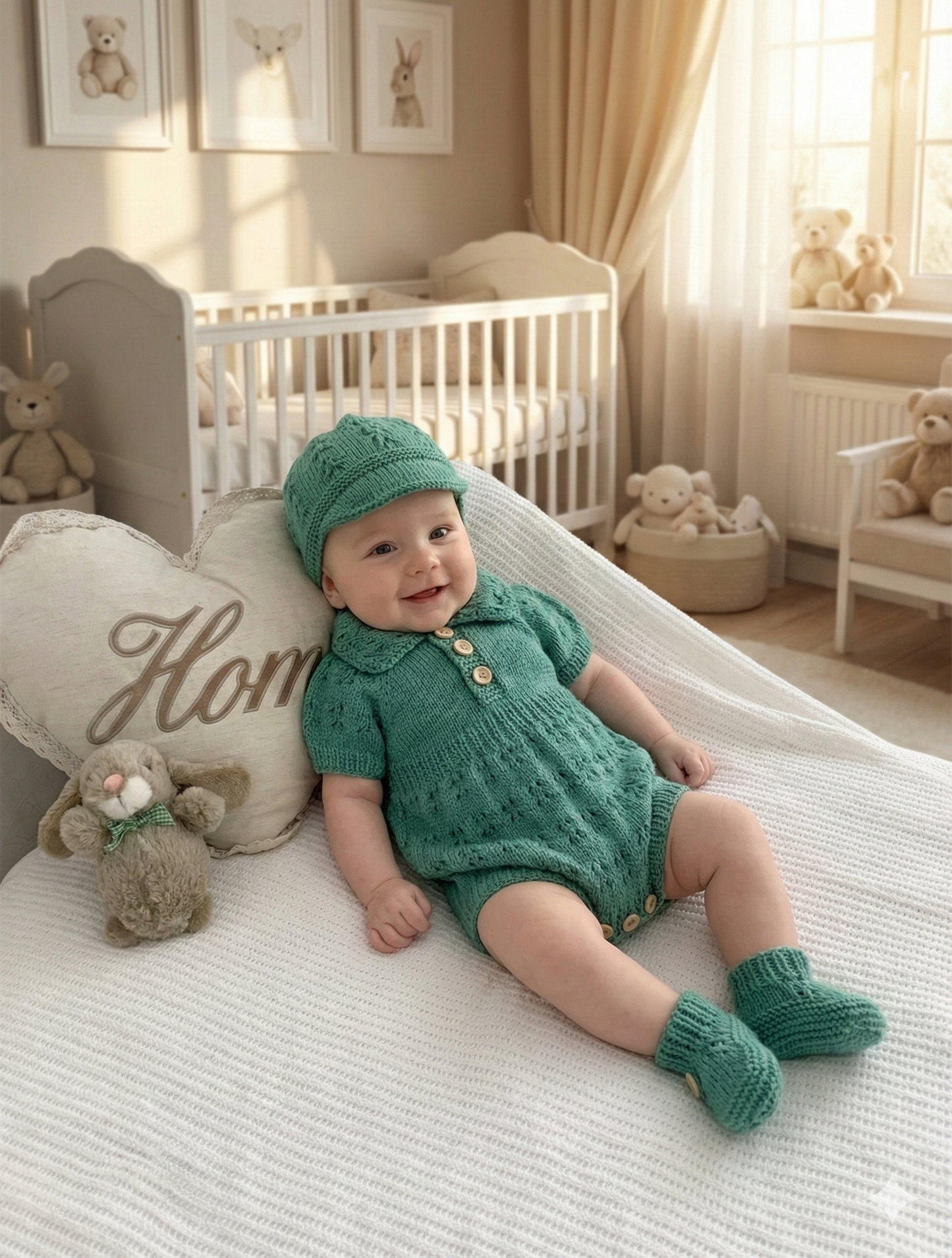 "Lotus ” Romper Knitting pattern for Reborn doll 16 -22” or 0-3 Mth Old Baby