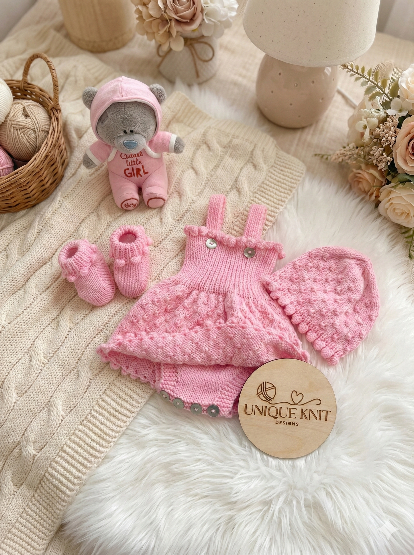"Petunia” Shorts and Dress set Knitting pattern for Reborn doll 16 -22” or 0-3 Mth Old Baby