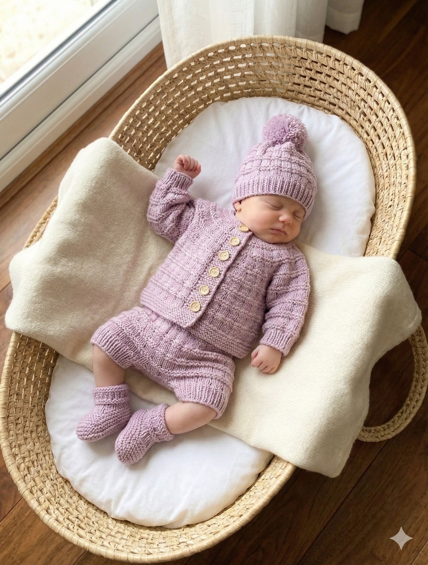 "Tate & Kate” 4 Piece Set Knitting pattern for Reborn doll 16-24” or 0-6 Mth Old Baby