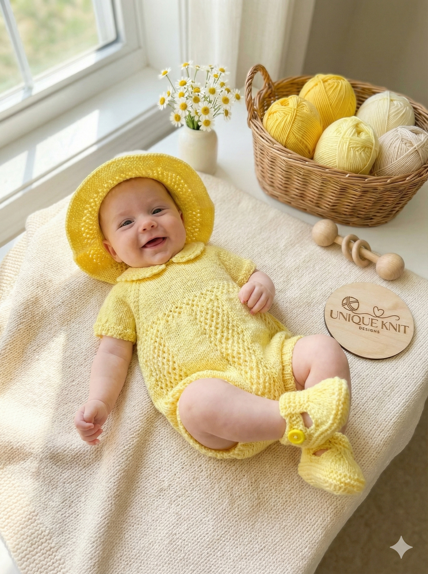 "Clover” Romper Knitting pattern for Reborn doll 16 -22” or 0-3 Mth Old Baby
