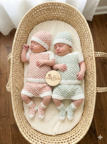 "Charlie” 4 Piece Set Knitting pattern for Reborn doll 16-22” or 0-3 Month Old Baby