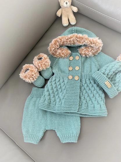 "Sage” 4 Piece Set Knitting pattern for Reborn doll 16-22” or 0-3 Mth Old Baby