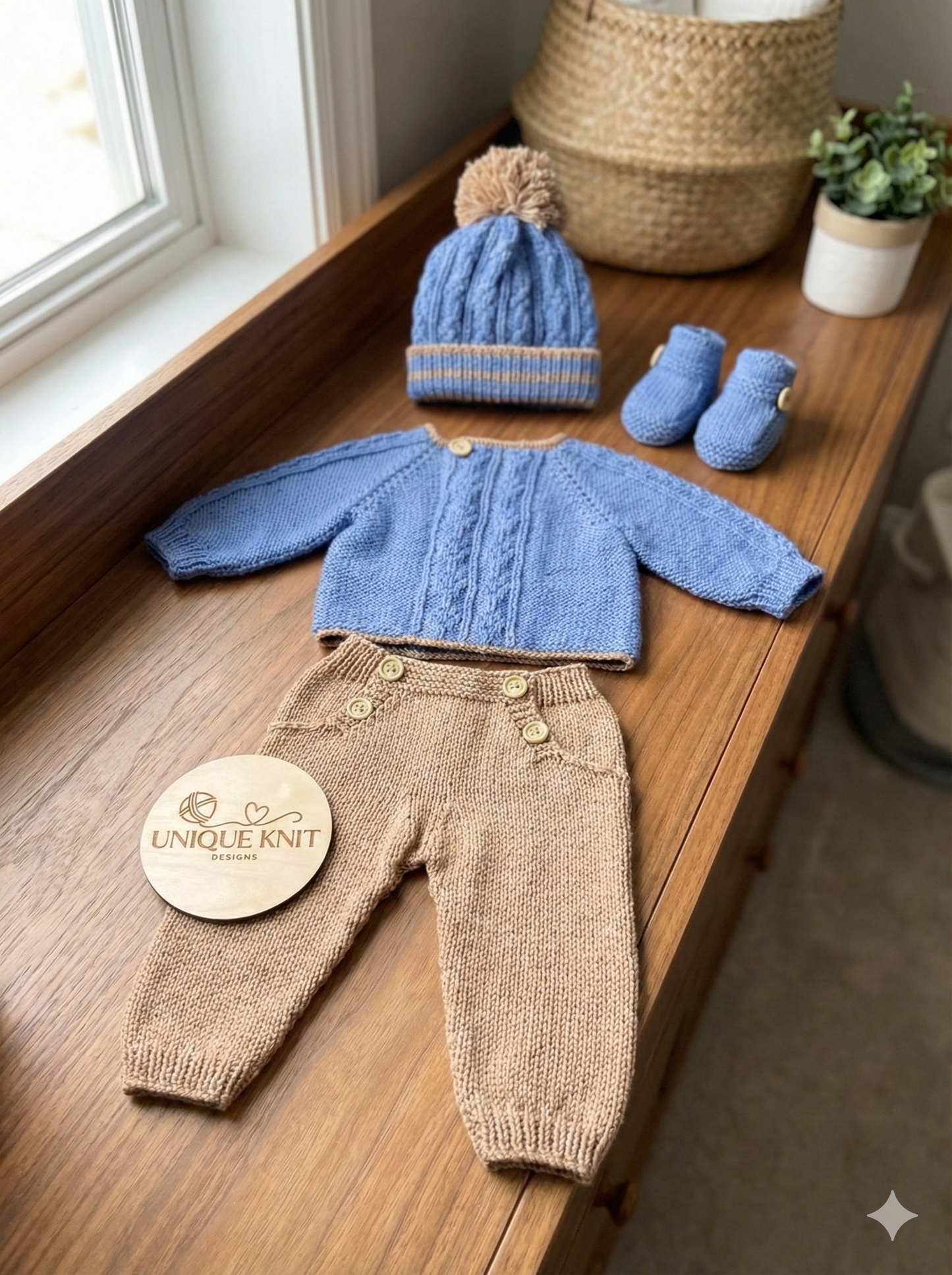 "Kieron” Multi-piece Knitting pattern for Reborn doll 16 -22” or 0-3 Month Old Baby