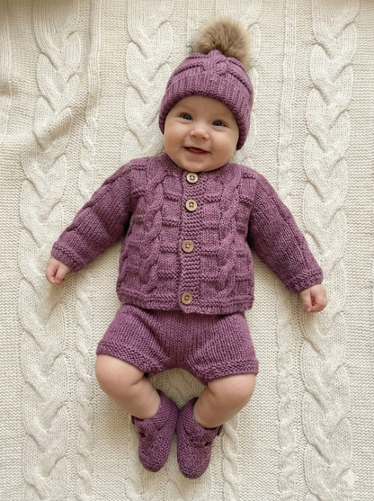 "Poppy ” 4 Piece Set Knitting pattern for Reborn doll 16 -22” or 0-3 Mth Old Baby