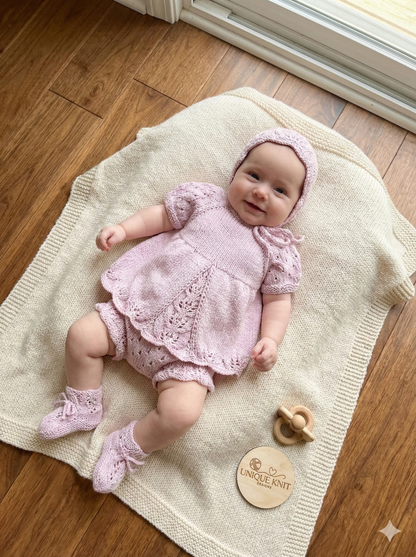 "Matilda” 4 Piece Set Knitting pattern for Reborn doll 16-22” or 0-3 Month Old Baby