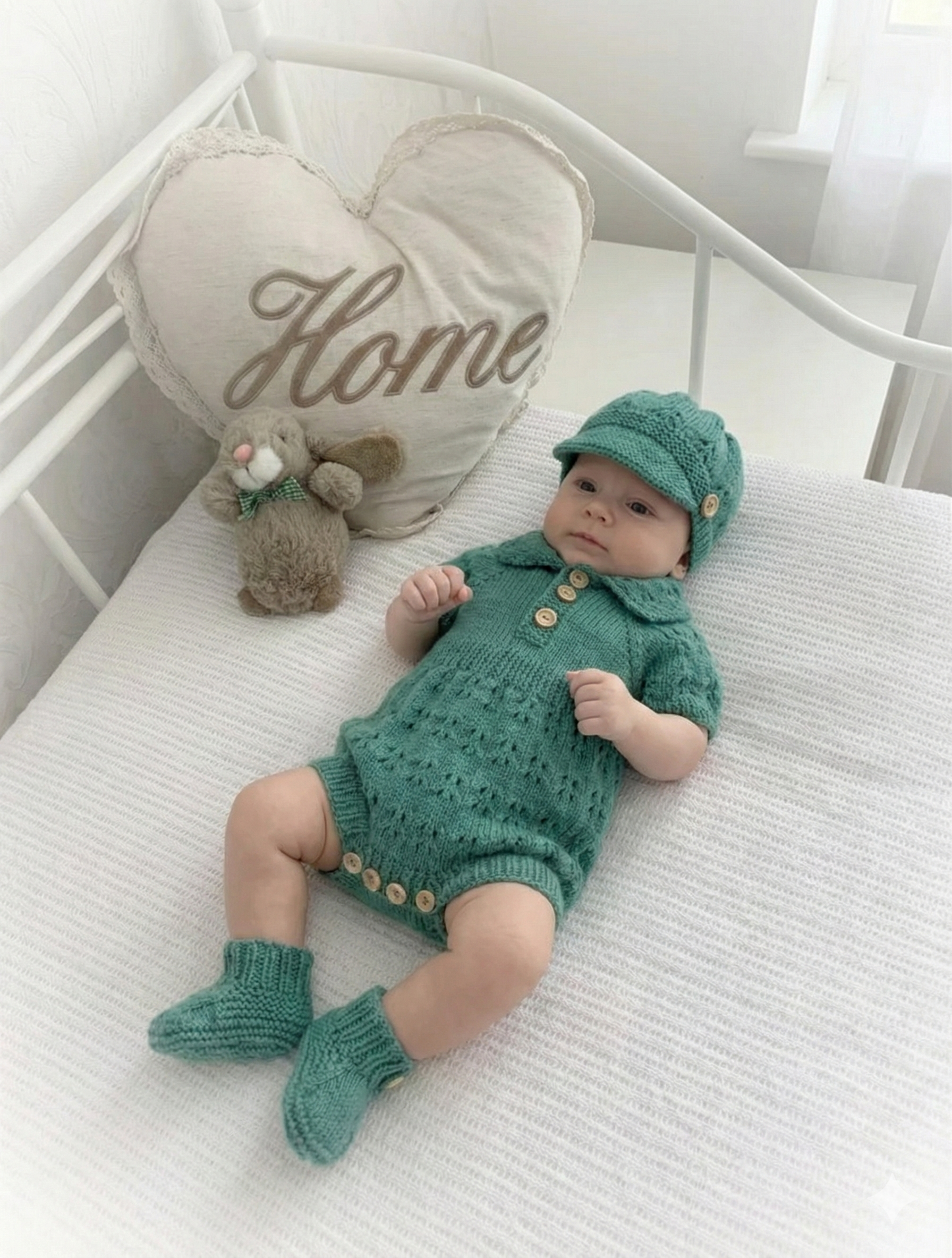 "Lotus ” Romper Knitting pattern for Reborn doll 16 -22” or 0-3 Mth Old Baby
