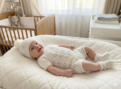"Bounty” Romper Knitting pattern for Reborn doll 16 -22” or 0-3 Mth Old Baby