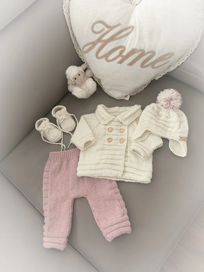 "Rowan” 4 Piece Set Knitting pattern for Reborn doll 16-22” or 0-3 Mth Old Baby