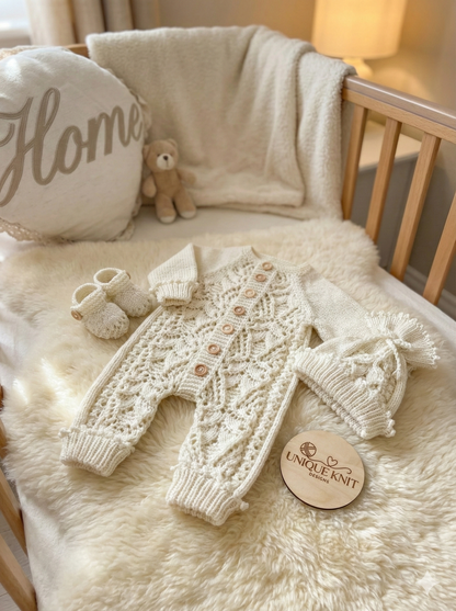 "Honeysuckle” Romper Knitting pattern for Reborn doll 16 -22” or 0-3 Mth Old Baby