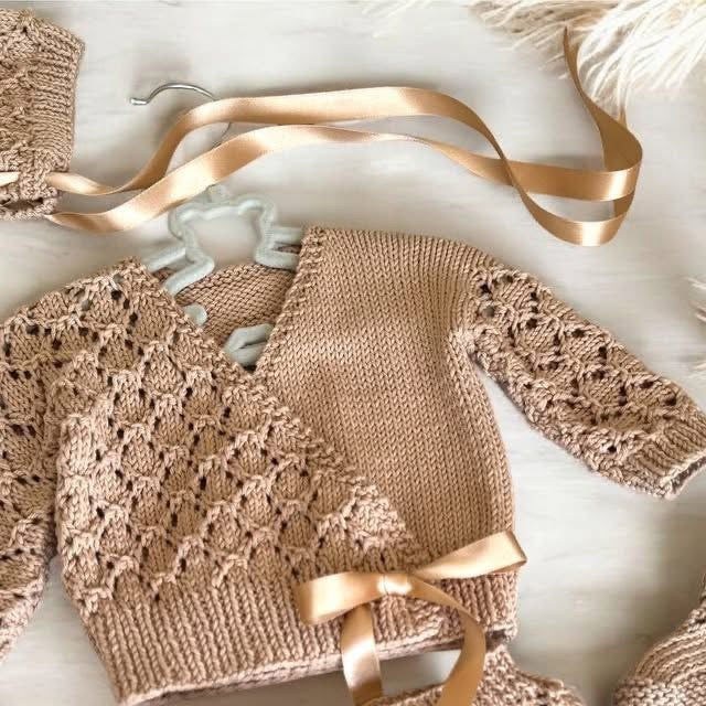 "Caraway” 4 Piece Set Knitting pattern for Reborn doll 16-22” or 0-3 Month Old Baby