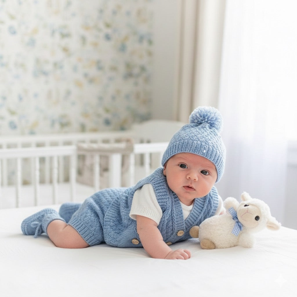 "Mustard” 4 Piece Set Knitting pattern for Reborn doll 16-22” or 0-3 Mth Old Baby