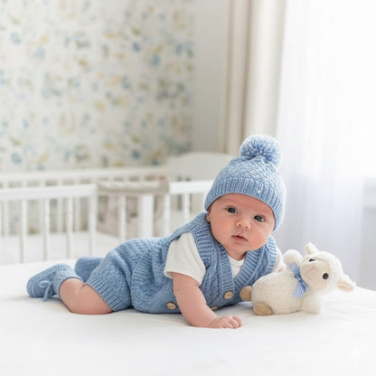 "Mustard” 4 Piece Set Knitting pattern for Reborn doll 16-22” or 0-3 Mth Old Baby