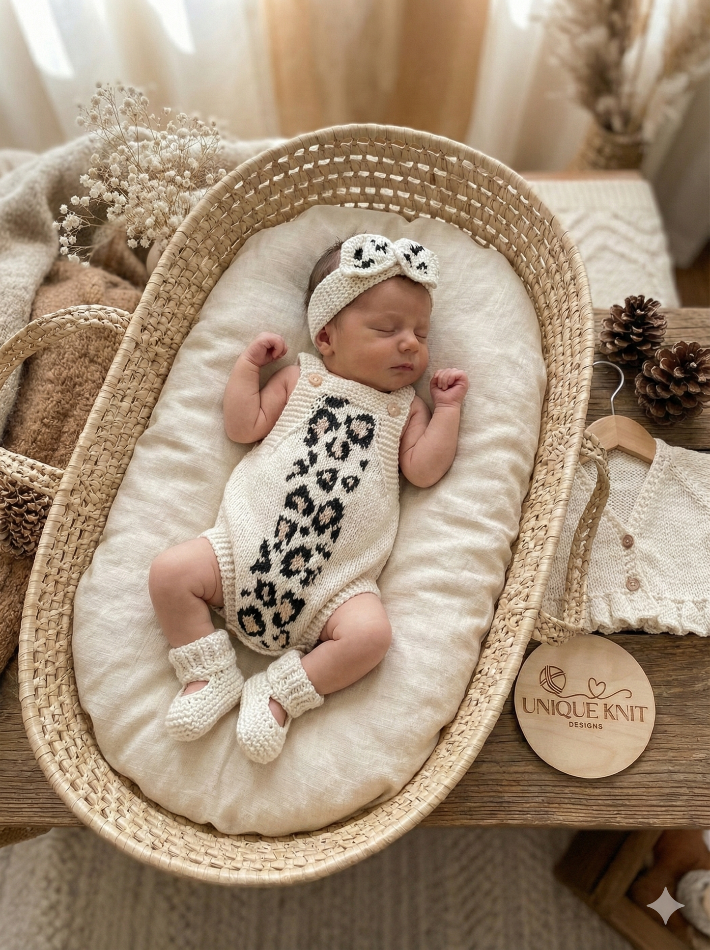 "Tiger” 4 Piece Knitting pattern set for Reborn doll 16 -22” or 0-3 Month Old Baby