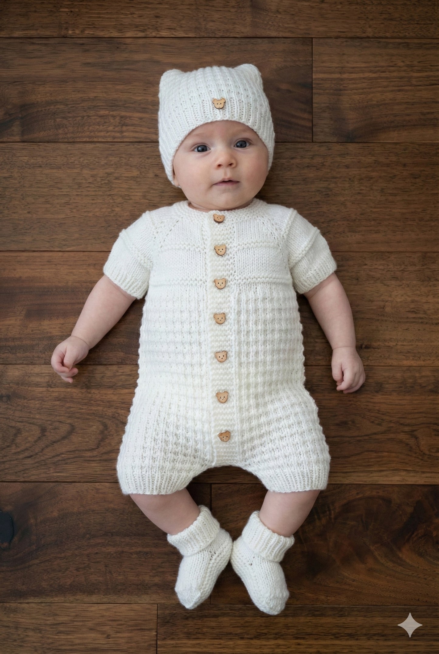 "Mango" Romper knitting pattern for reborn doll 16-22" or 0-3 Month old baby