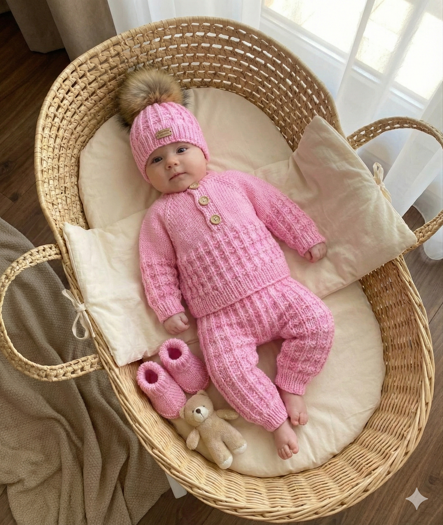 "Winter” 4 Piece Set Knitting pattern for Reborn doll 16-22” or 0-3 Month Old Baby