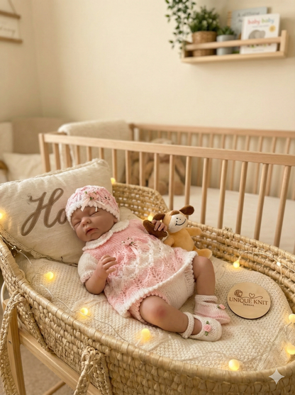 "Carnation ” Angel Set Knitting pattern for Reborn doll 16 -22” or 0-3 Mth Old Baby