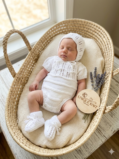 "Aileen” Multi-piece Knitting pattern for Reborn doll 16 -22” or 0-3 Month Old Baby