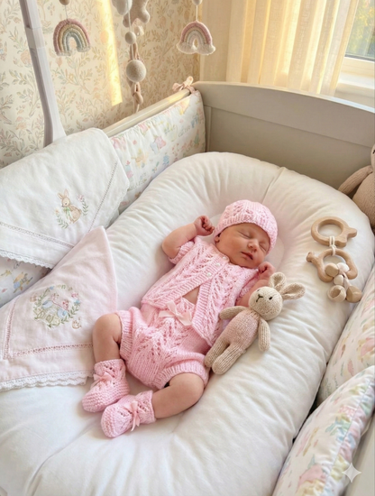 "Sparkle” 4-piece Knitting pattern set for Reborn doll 16 -22” or 0-3 Month Old Baby