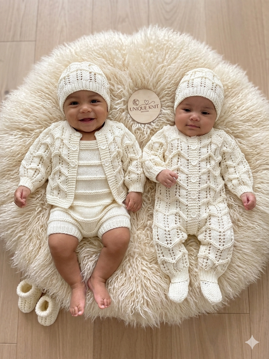 "Amari” Multi-piece Knitting pattern for Reborn doll 16 -22” or 0-3 Month Old Baby