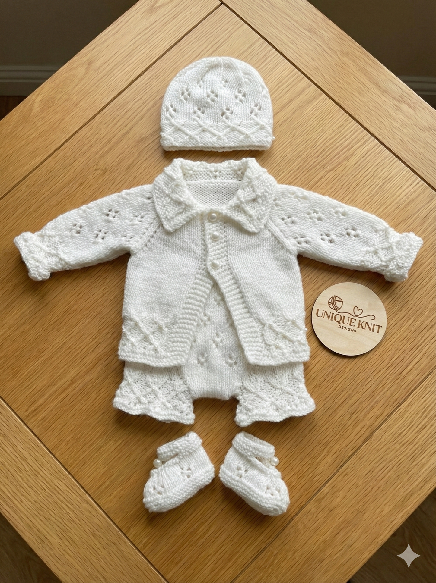 "Iris” cardigan Knitting pattern for Reborn doll 16 -22” or 0-3 Mth Old Baby