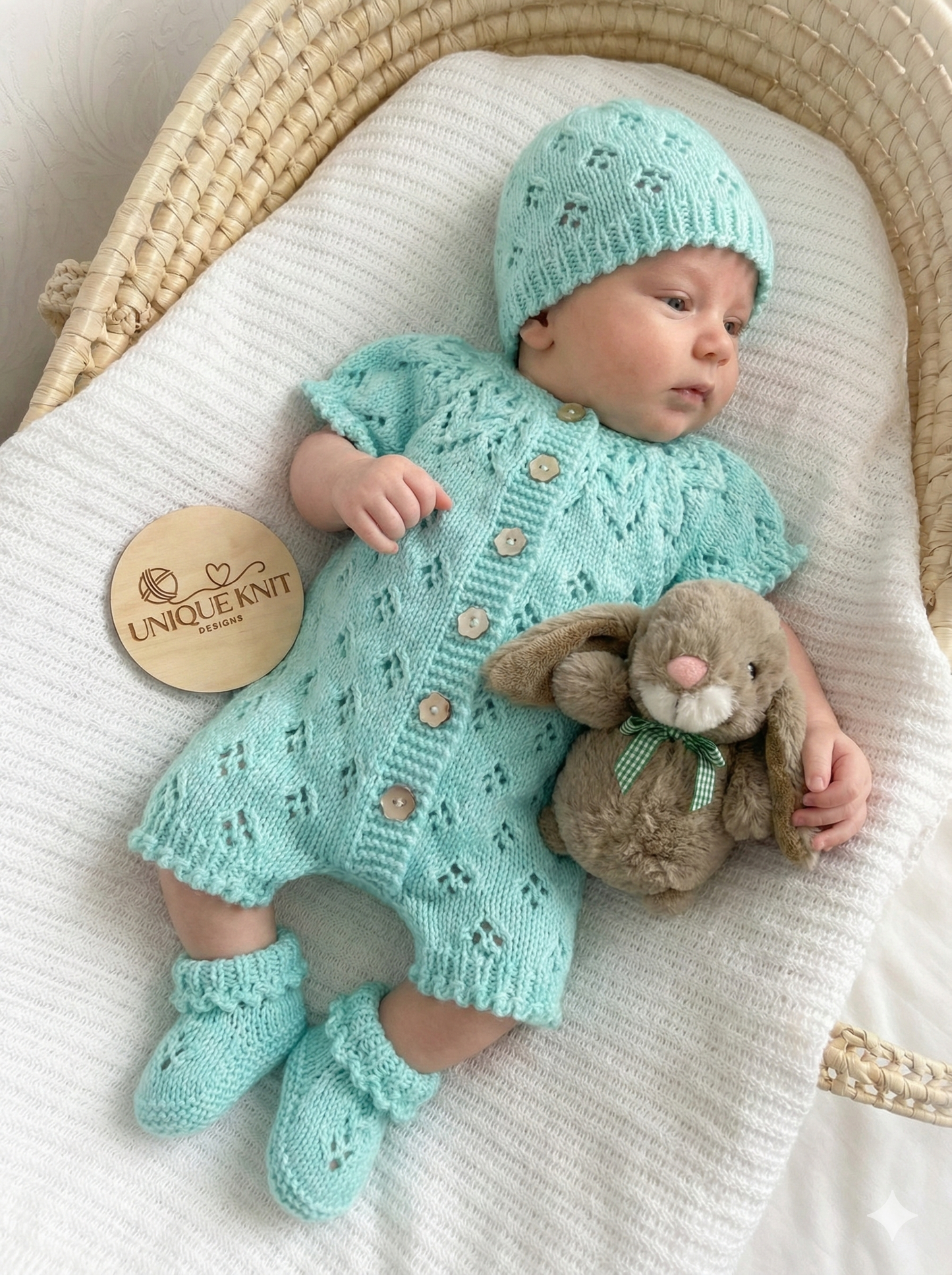 "Snowdrop ” Romper Knitting pattern for Reborn doll 16 -22” or 0-3 Mth Old Baby