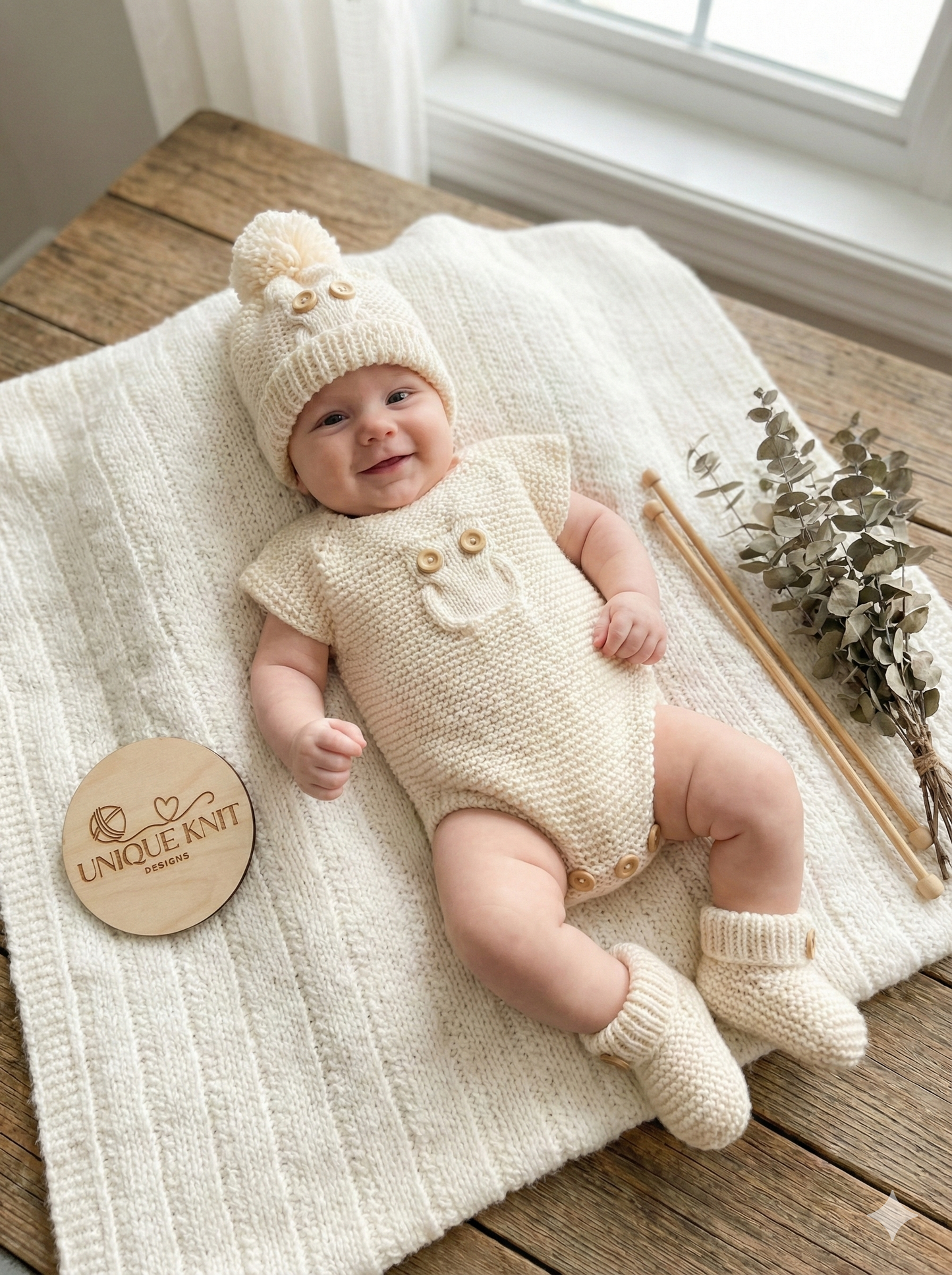"Buttercup ” Romper Knitting pattern for Reborn doll 16 -22” or 0-3 Mth Old Baby