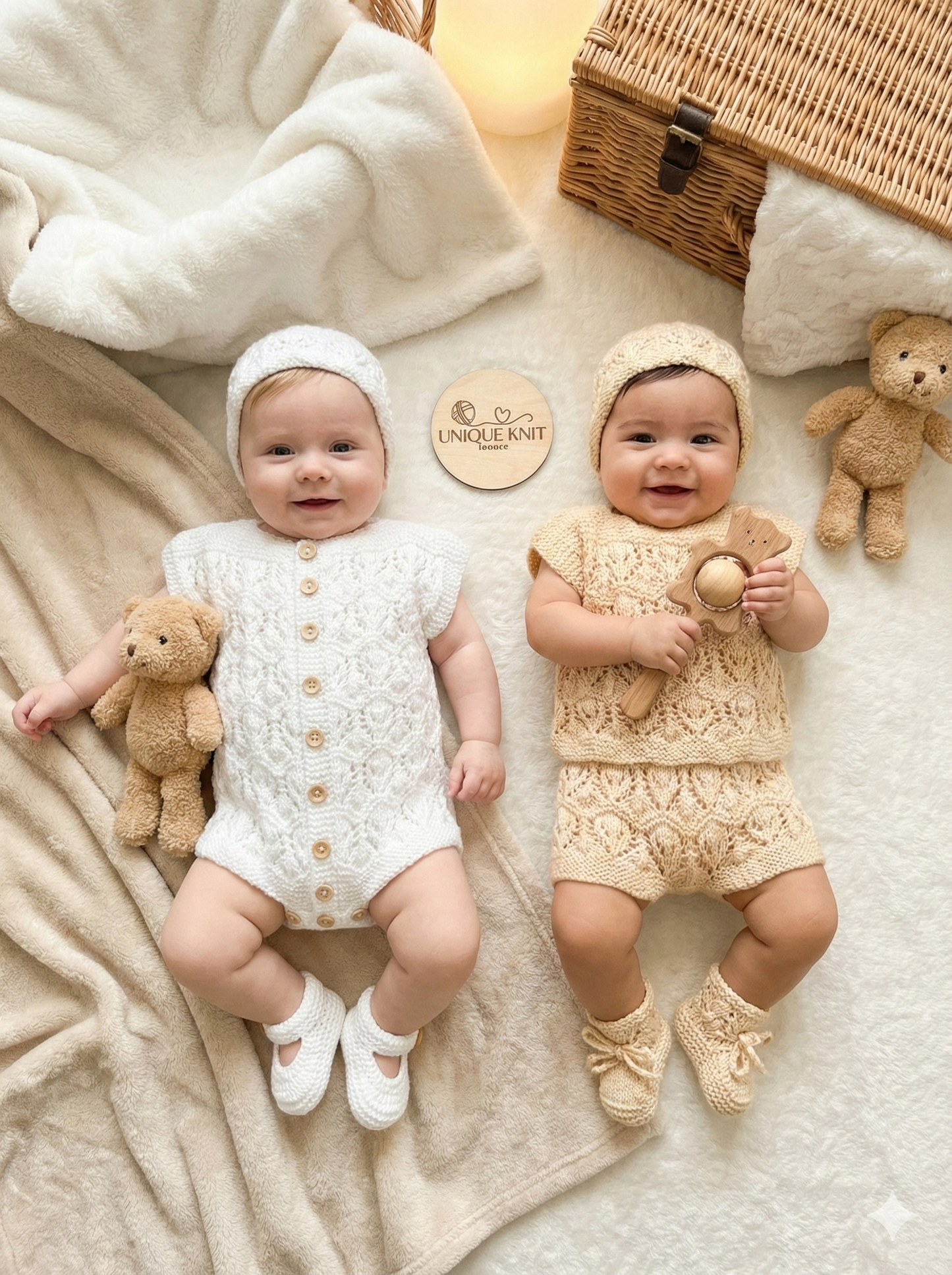 "Zara ” Multi Piece set knitting pattern for reborn doll 16-22" or 0-3 month old baby