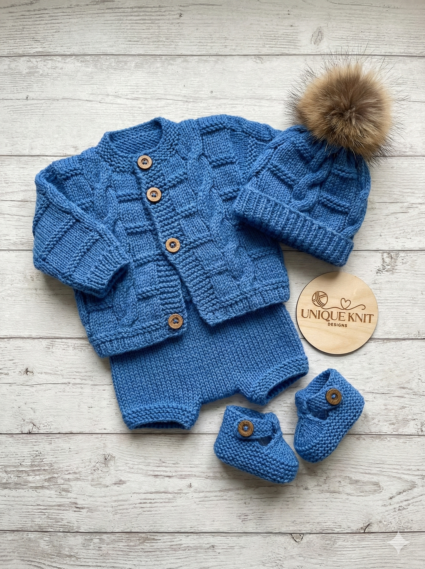 "Poppy ” 4 Piece Set Knitting pattern for Reborn doll 16 -22” or 0-3 Mth Old Baby