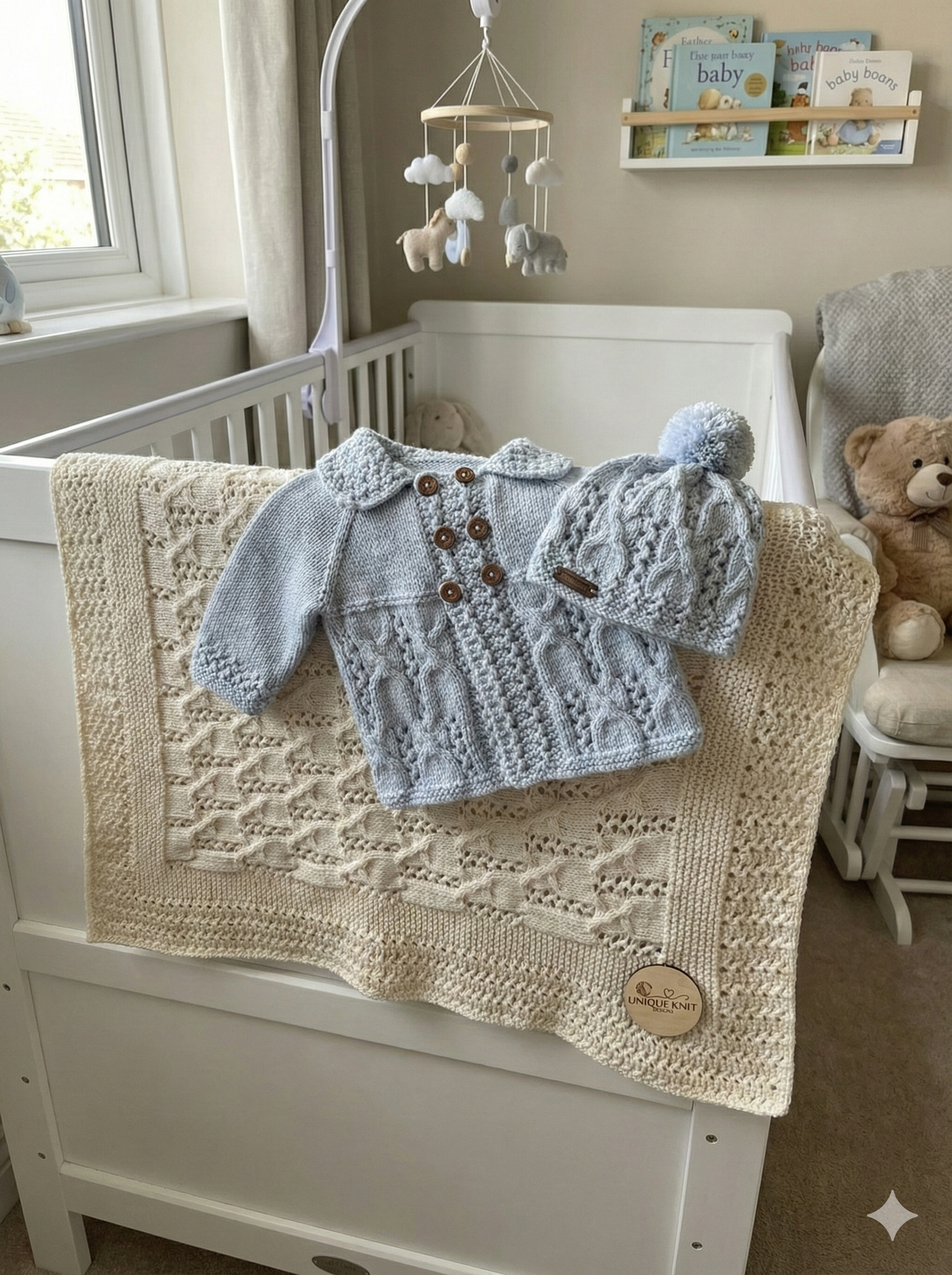 “Lollipop” Jacket, Hat & Blanket Set, Sizes Premature To 4 Years Old