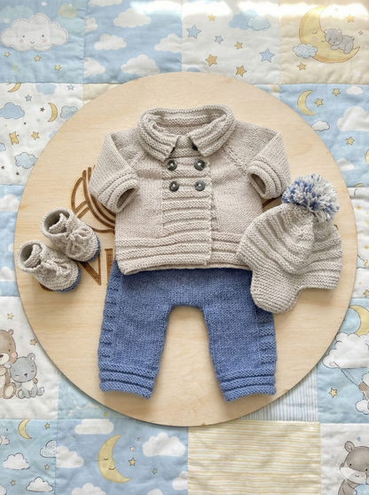 "Rowan” 4 Piece Set Knitting pattern for Reborn doll 16-22” or 0-3 Mth Old Baby