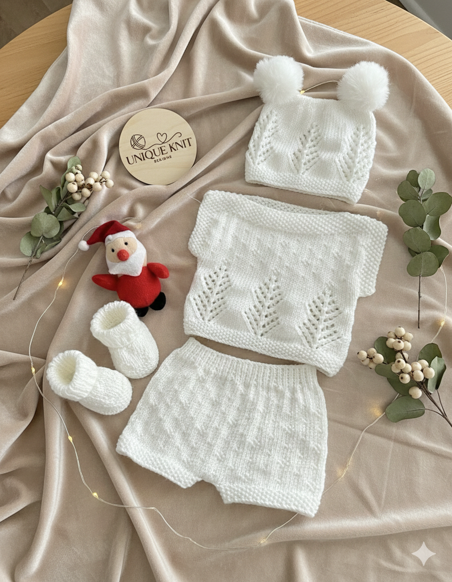 "Icicle” 4 Piece Knitting pattern set for Reborn doll 16 -22” or 0-3 Month Old Baby