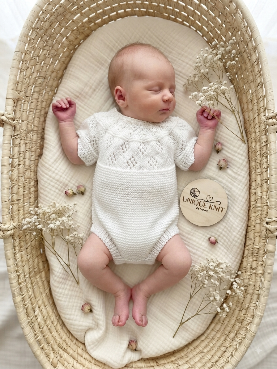 "Luna” 3 Piece Knitting pattern set for Reborn doll 16-22” or 0-3 Month Old Baby