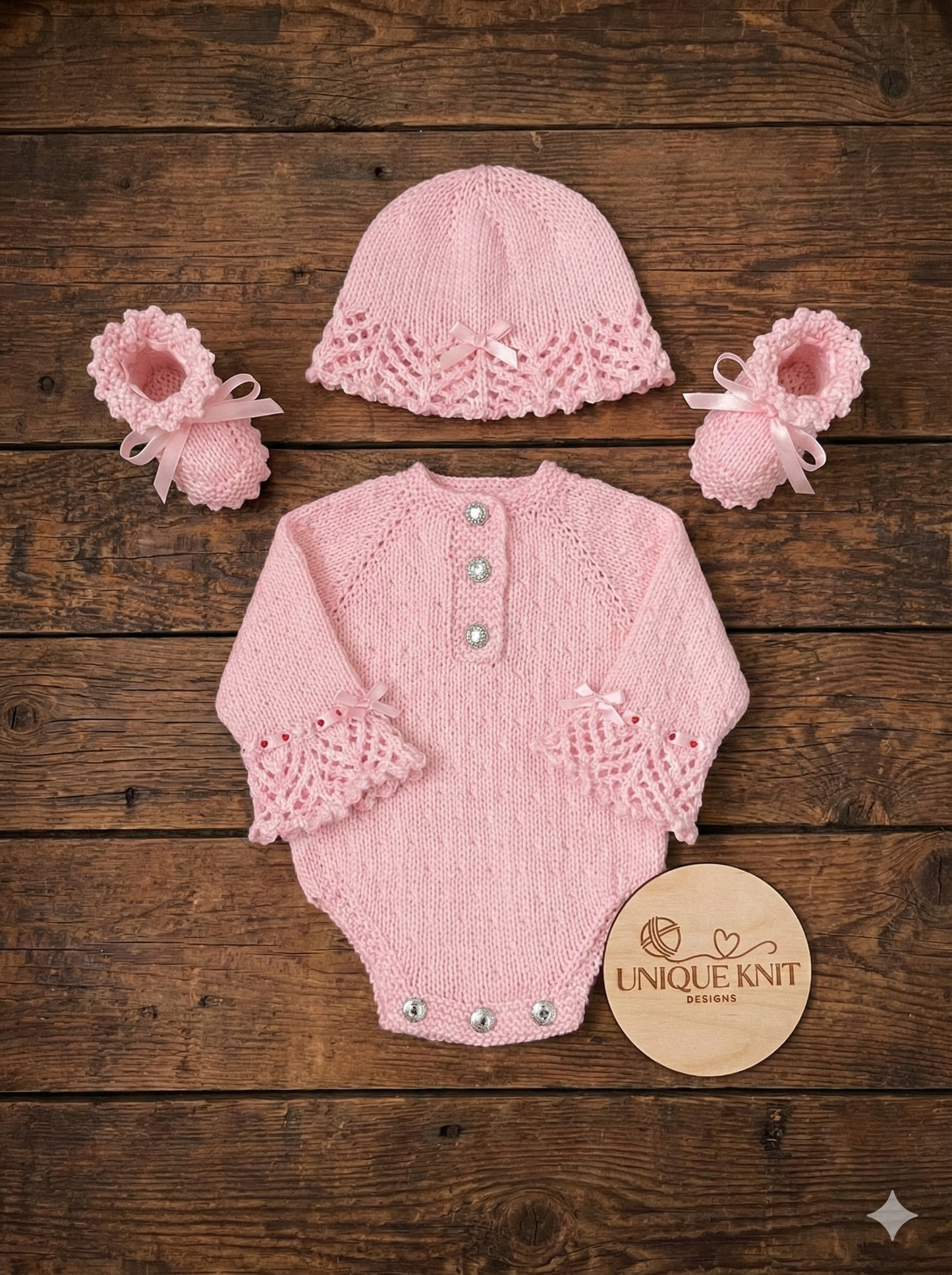 "Chelsea" Romper knitting pattern for reborn doll 16-22" or 0-3 Month old baby