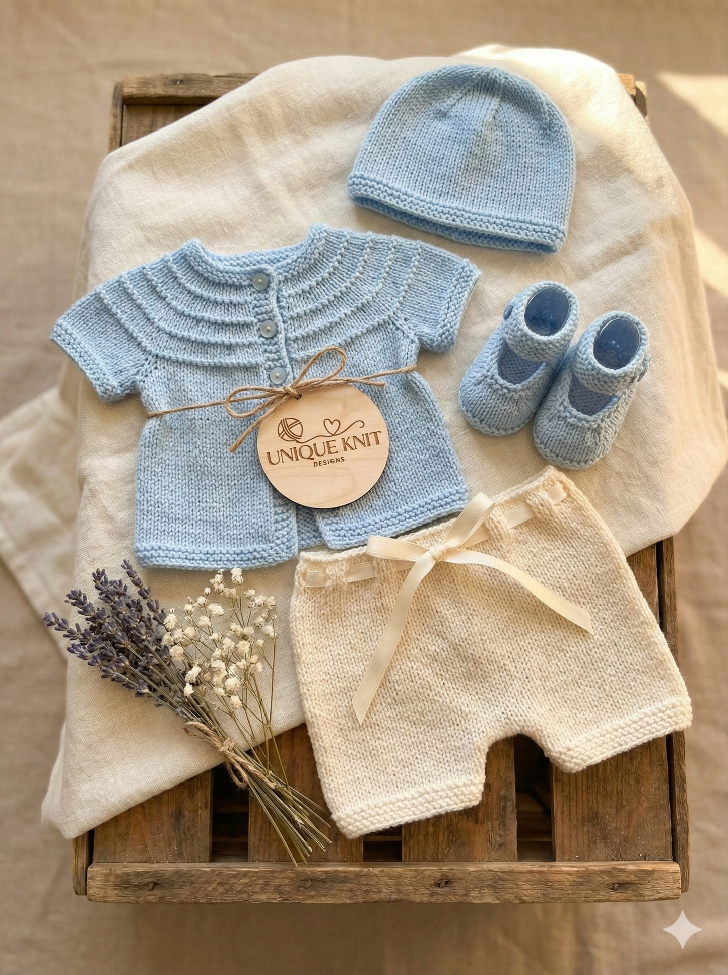 "Mayflower ” Mix 'n' Match Knitting pattern for Reborn doll 16 -22” or 0-3 Mth Old Baby