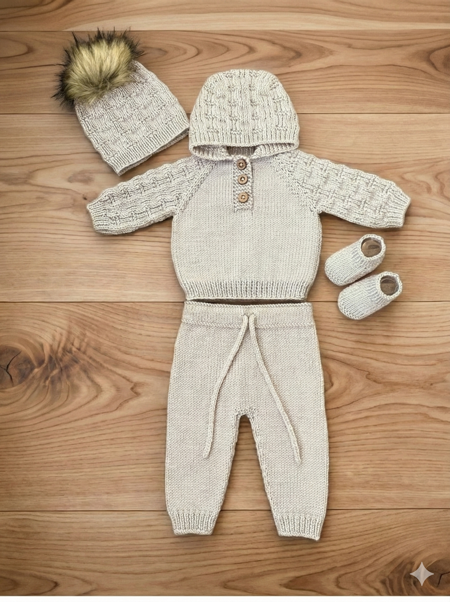 "Dubai” 4 Piece Knitting pattern set for Reborn doll 16 -22” or 0-3 Month Old Baby