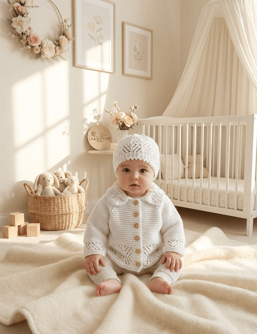 "Sapphire” 3 piece Knitting pattern set for Reborn doll 16 -22” or 0-3 Month Old Baby