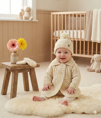 "Enchanted” 3 Piece Coat Set Knitting pattern for Reborn doll 16-22” or 0-3 Month Old Baby