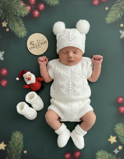 "Icicle” 4 Piece Knitting pattern set for Reborn doll 16 -22” or 0-3 Month Old Baby