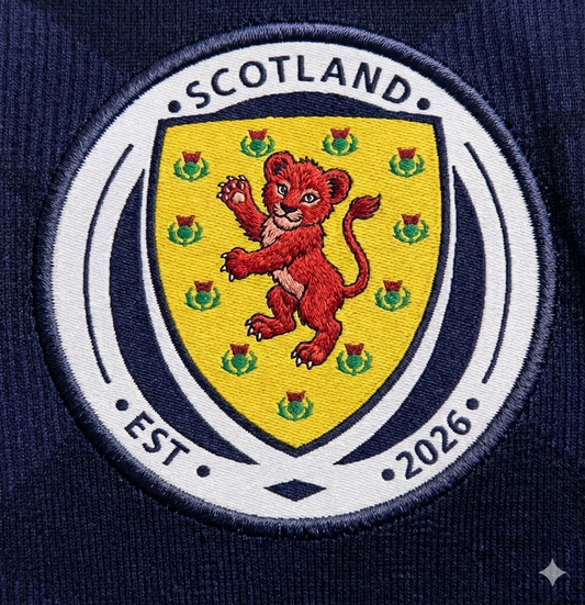 Scottish badge for the “Tiny Tartans” knitting pattern
