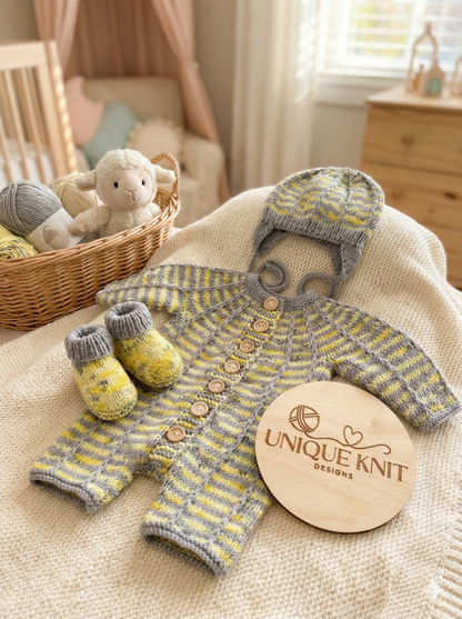 "Elijah” Romper set knitting pattern for reborn doll 16-22" or 0-3 month old baby